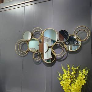 Espejo Decorativo de Pared Grande de Lujo 138x66cm, Artesanía de Metal Dorado, Decoración para el Hogar, Precio de Fábrica y Dropshipping - Product Image 3