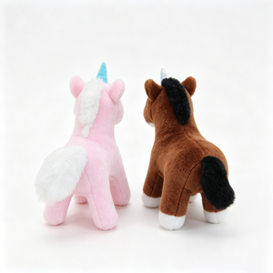 Juego de peluches de unicornio personalizados, mini peluches de unicornio, par de peluches de caballo y unicornio, juego de peluches de animales de fantasía - Product Image 2