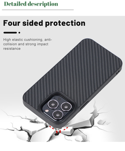 Soonleader nouvelle coque de téléphone en Fiber de carbone à la mode antichoc pour iPhone 14 15 Pro Max - Product Image 5