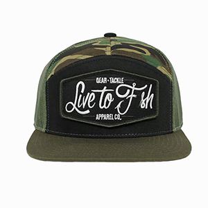 Wholesale Customized Black Camo Snapback Mesh Patch Logo Custom 7 Panel Trucker Cap <b>Hat</b> - Product Image 3