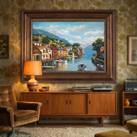 Impression sur toile huilée vintage encadrée, décoration pour hôtel cinq étoiles, salon, salle à manger, couloir, hall, impression jet d'encre 12 couleurs