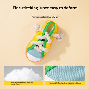 Küçük ve Orta Boy Köpekler için Köpek Sesi Çıkaran Terlik Oyuncak - Azı Dişlerini Sıkılayan, Isırmaya Dayanıklı, Detoks Etkili - Product Image 3