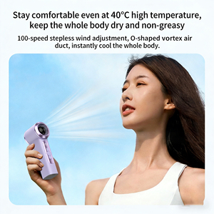 Ventilateur portatif mini rechargeable, puissant, à turbine, haute vitesse, avec écran digital - Product Image 5