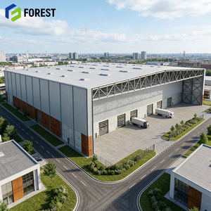 Entrepôt préfabriqué en structure métallique à haute efficacité énergétique, entrepôt logistique préfabriqué en structure métallique - Product Image 1