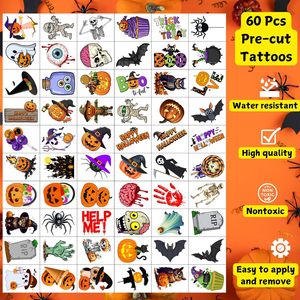 Festa di Halloween favorisce tatuaggi temporanei scheletro pipistrello decorazioni Festive accessori adesivi - Product Image 6