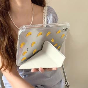 เคสแท็บเล็ตสุดสร้างสรรค์ TPU ลายกล้วยสีเหลืองสุดสร้างสรรค์สำหรับ <span class=keywords><strong>iPad</strong></span> <span class=keywords><strong>Pro</strong></span> ช่องเสียบปากกา Air7ขนาดเล็กพับได้ช่องเสียบปากกาลายตารางหมากรุก10.2การป้องกันที่สมบูรณ์แบบ - Product Image 6