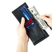 Portefeuille court en cuir de vache véritable noir à fleurs gaufrées pour hommes Porte-monnaie de luxe pour hommes Portefeuilles intelligents pour hommes