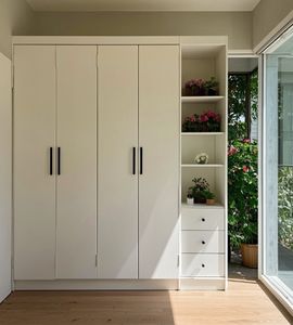 ตู้เสื้อผ้าไม้ดีไซน์ทันสมัยสไตล์มินิมอล ผลิตจากวัสดุคุณภาพ พร้อมพื้นที่จัดเก็บกว้างขวาง ขายดีสำหรับห้องนอน - Product Image 6