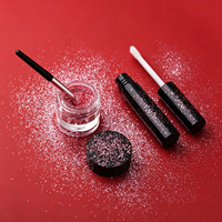 Vente en gros de colle à lèvres à paillettes imperméable 24h avec logo personnalisé, maquillage de scène, poudre à paillettes pour les lèvres, crème pour les yeux, le visage et le corps