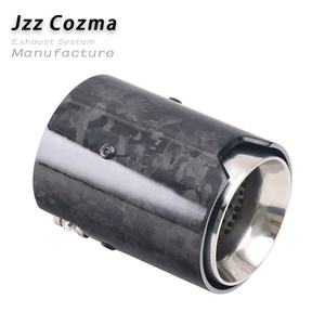 Embout d'échappement <span class=keywords><strong>double</strong></span> pour voiture, entrée 67 mm, <span class=keywords><strong>sortie</strong></span> 89 mm, longueur totale 104 mm, en fibre de carbone, pour <span class=keywords><strong>BMW</strong></span> - Product Image 1