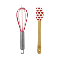 Kit de pâtisserie Gants anti-chaleur (tissu) Réutilisables Flexibles en acier inoxydable traité en silicone Fouet à œufs