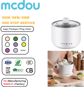 Olla Arrocera Eléctrica Mcdou de 400W y 1.8L, Olla para Derretir Chocolate, Olla para Cocinar Filetes de Salmón y Huevos Revueltos, Mini Olla Arrocera - Product Image 1