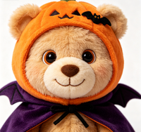 Ours en peluche personnalisé OEM pour Halloween, jouet en peluche avec logo, taille et couleur sur mesure pour promotion ou cadeau d'Halloween
