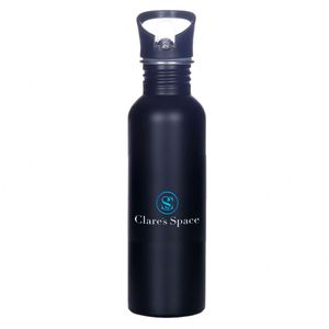 Custom 500ml 750ml Promotional Single Wall Stainless <b>Steel</b> Sport Water <b>Bottle</b> With Straw - Product Image 1