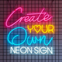 Desain Gratis Neon Sign LED Kustom Bentuk Warna Besar Gantungan Dinding Akrilik Huruf Personalisasi Dekorasi Iklan Remote