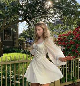 TOB-<span class=keywords><strong>Vestidos</strong></span> informales de manga Pagoda con cuello recto, novedad - Product Image 5