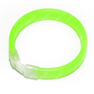 Personalizable PS Material fluorescente LED plana luminosa pulsera intermitente juguete pulsera Logo impresión CE RoHS certificado Unisex - Product Image 5