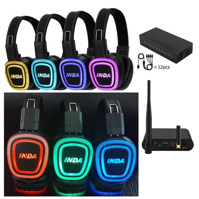 Best Selling HI-FI Sound Silent Disco System Including Silent Disco Headphones RF890 12 Hours Working Time Optional Transmitters