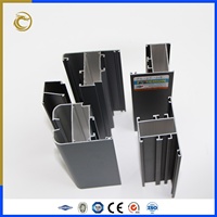 Profilés d'extrusion en aluminium gris argenté pour la fabrication de fenêtres et portes coulissantes colombiennes/costaréennes