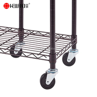 Porte-vêtements suspendus Porte-vêtements noir à 3 niveaux avec 2 barres de suspension et 2 rails à crochet