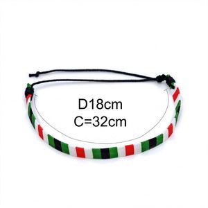 Pulseras de la Amistad Personalizables Estilo Árabe Hechas a Mano, Pulseras de Cuerda Trenzada Palestina Color Sandía para Revendedores - Product Image 2