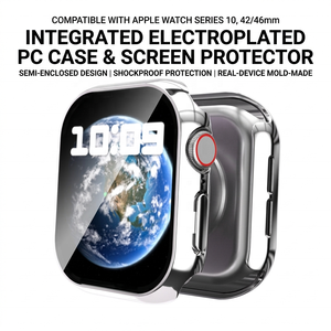 Funda Protectora al por Mayor para Apple Watch Serie 10 42mm 46mm, Protector de Pantalla de PC con Cristal Templado Resistente a Arañazos - Product Image 6