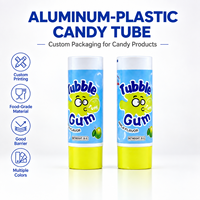 Tabung Pasta Gigi Aluminium Plastik Kustom Kosong Silinder Tekan 12.7-35mm Tutup Ulir Cetak UV Kemasan Ramah Lingkungan