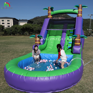 Thương mại cấp PVC Ngoài Trời Dành cho người lớn trẻ em bên <span class=keywords><strong>Inflatable</strong></span> trượt nước với lớn giật gân hồ bơi - Product Image 5