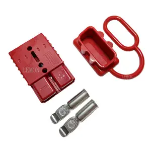 2 pin Grey Red Electric Forklift Battery Connector High Current Style 175A 350A 600V Connector within terminal