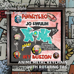 พวงกุญแจใส่เหรียญลายการ์ตูน ดีไซน์ใหม่ ทำจากโลหะผสมสังกะสี หมุนได้ น้ำหนักเบา พกพาสะดวก ลายคุโรมิ โจโจ้ - Product Image 2