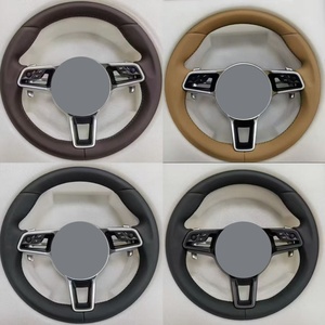Volante Deportivo Clásico de Cuero Negro con Múltiples Radios para Panamera Cayenne <span class=keywords><strong>Macan</strong></span> 718 911 918 997 991 970 971 Boxster Cayman - Product Image 5