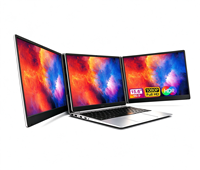 Moniteur portable double B2B 15,6 pouces 1080P IPS FHD ultra-fin, extension d'écran triple pour ordinateur portable, un câble pour deux écrans, compatible Windows et MacBook