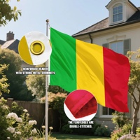 Drapeau du Mali personnalisé 90x150cm, livraison rapide, drapeau national du Mali, République du Mali, tricolore vert or rouge, polyester 100D, vente flash