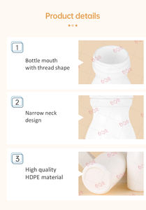 Personnalisation de support de bouteille de cou mince de 70ml en HDPE blanc de qualité alimentaire pour capsules - Product Image 4