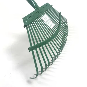 18 "x22T Garden Leaf Spring Rake garden grass harrow outdoor 20 teeth wooden handle plastic lawn rake/leaf grabber rake