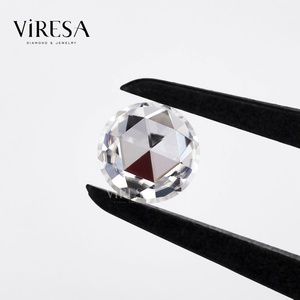 מויסנייט חיתוך רוז 0.03-3 קראט, בעל תעודת GRA, גב שטוח, דרגת ניקיון VVS1, אבן מויסנייט רופפת - Product Image 3