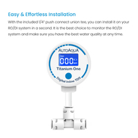 AUTOAQUA Titanium One TDS-100 Digital Inline TDS Meter Monitor Uji Akuarium Memantau Kualitas Air Murni