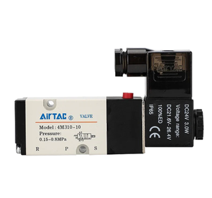 Vanne solénoïde pneumatique Airtac 4M310-10 5 voies 2 positions Namur, commande pneumatique 24V 110V 220V, hydraulique - Product Image 2