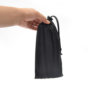 Sac de rangement pour piquets d'extérieur, 21x13cm, en tissu Oxford, avec cordon de serrage, organisateur d'accessoires de voyage portable, noir - Product Image 1
