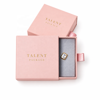 Boîte en carton rose premium avec tiroir, revêtement UV, emballage cadeau biodégradable, lamination brillante, finition mate