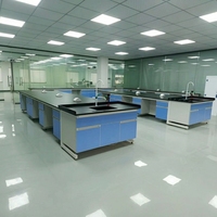 Banc de travail de laboratoire commercial de haute qualité avec structure en acier et en bois pour laboratoire de chimie