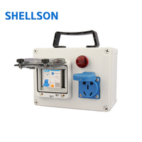 Boîte de distribution pour disjoncteur à courant résiduel Boîte de prise portable en plastique combinée électrique d'extérieur