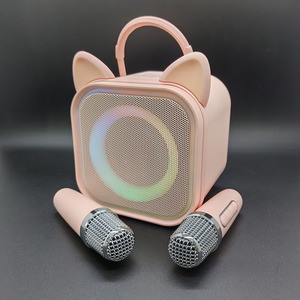 Mới đến K66s xách tay <span class=keywords><strong>mini</strong></span> karaoke không dây BT dễ thương loa không dây Mic Stereo Bass RGB ánh sáng HIFI âm nhạc bên loa - Product Image 1