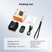 Impugnatura Magnetica Wireless K&F Concept per Fotografia di Strada, Compatibile con DJI Action 4/5 Pro/6, Insta360, GoPro