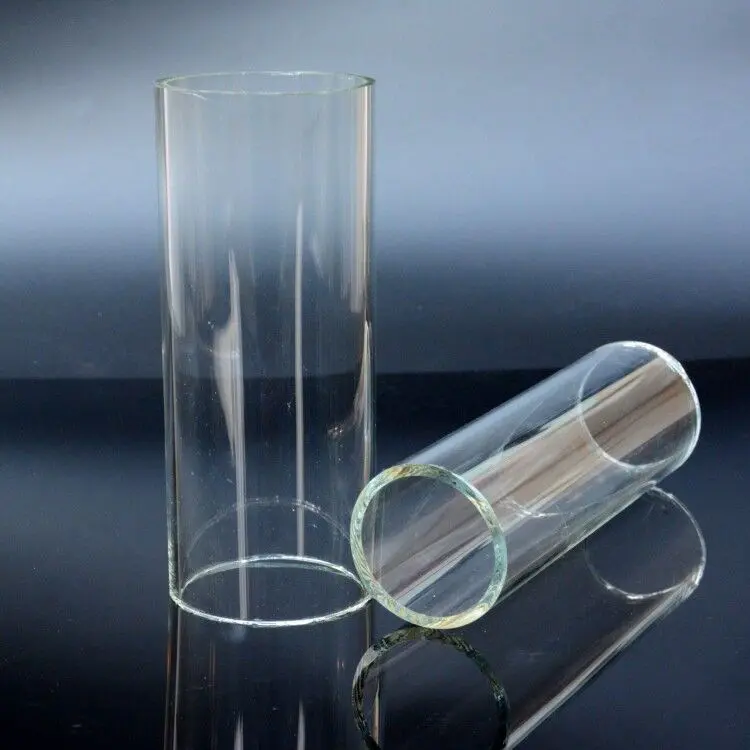 Cylindre de polissage au feu de vente chaude ouvert les deux extrémités Tube en verre borosilicate à paroi épaisse