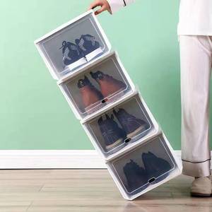 Conteneurs de rangement pour chaussures en gros, boîtes transparentes en plastique PP, empilables, pour la maison, organisateur de chaussures - Product Image 4