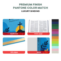 Service d'impression de livres en gros, personnalisé, sur papier couleur, en PU souple recyclé, différentes tailles, pour la Sainte Bible