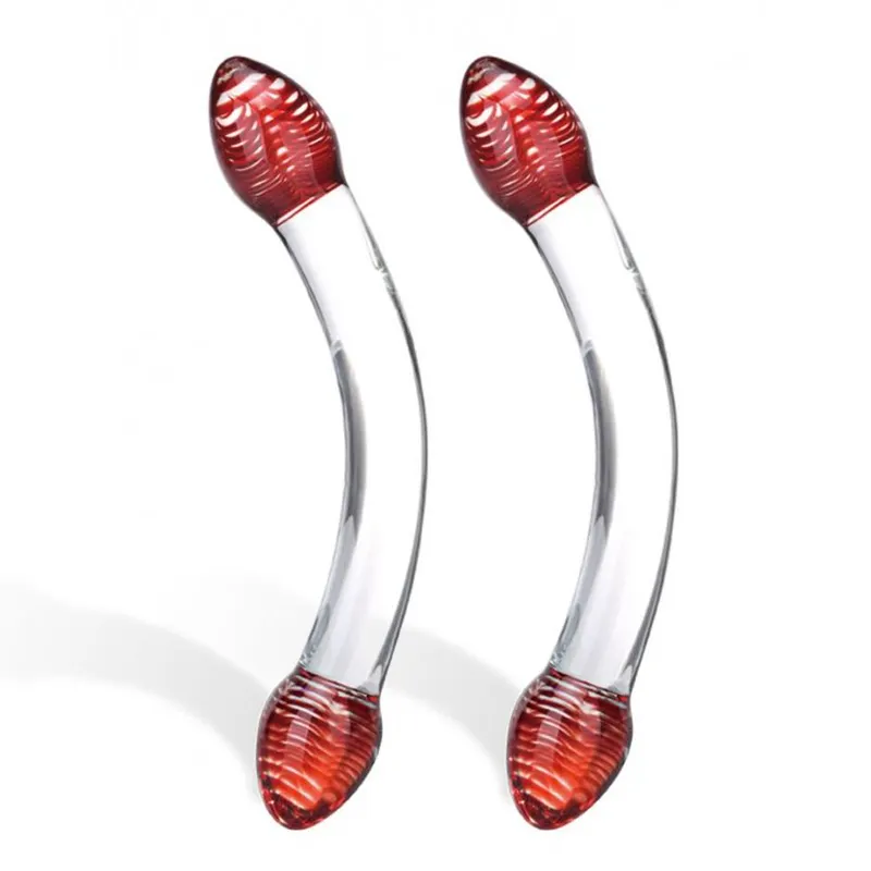 Super lange Rode Hoofd Dubbele Dildo maken door goede kwaliteit glas of sex product voor vrouwen
