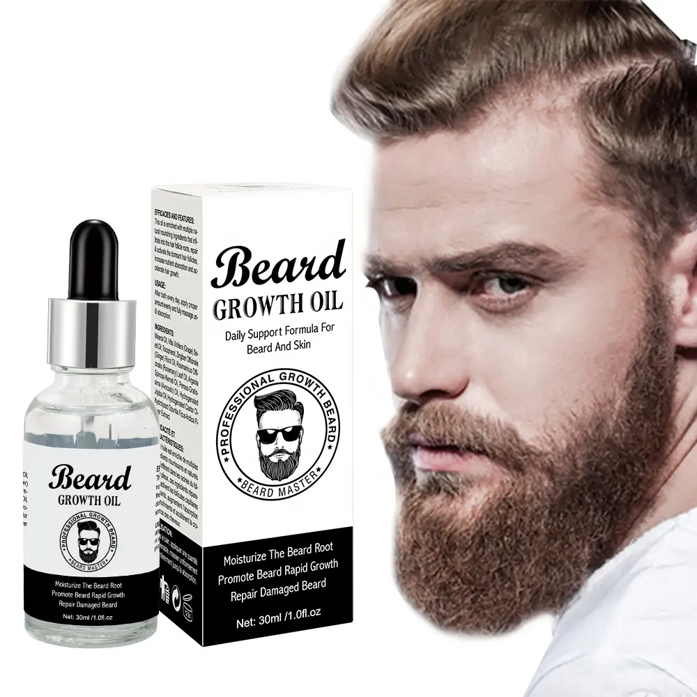 Oem & Odm-etiqueta personalizada 100% Natural para hombres, aceite orgánico para Barba, Etiqueta Privada