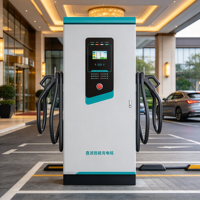 Chargeur rapide DC pour centrale solaire, station de recharge pour véhicules électriques à double connecteur avec écran tactile, lecteur de carte, IP54, utilisation en extérieur